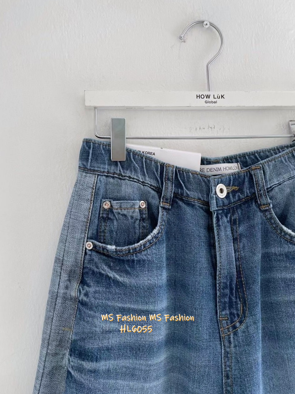 HL6055 韓國🌼Howluk拼色闊筒微喇叭牛