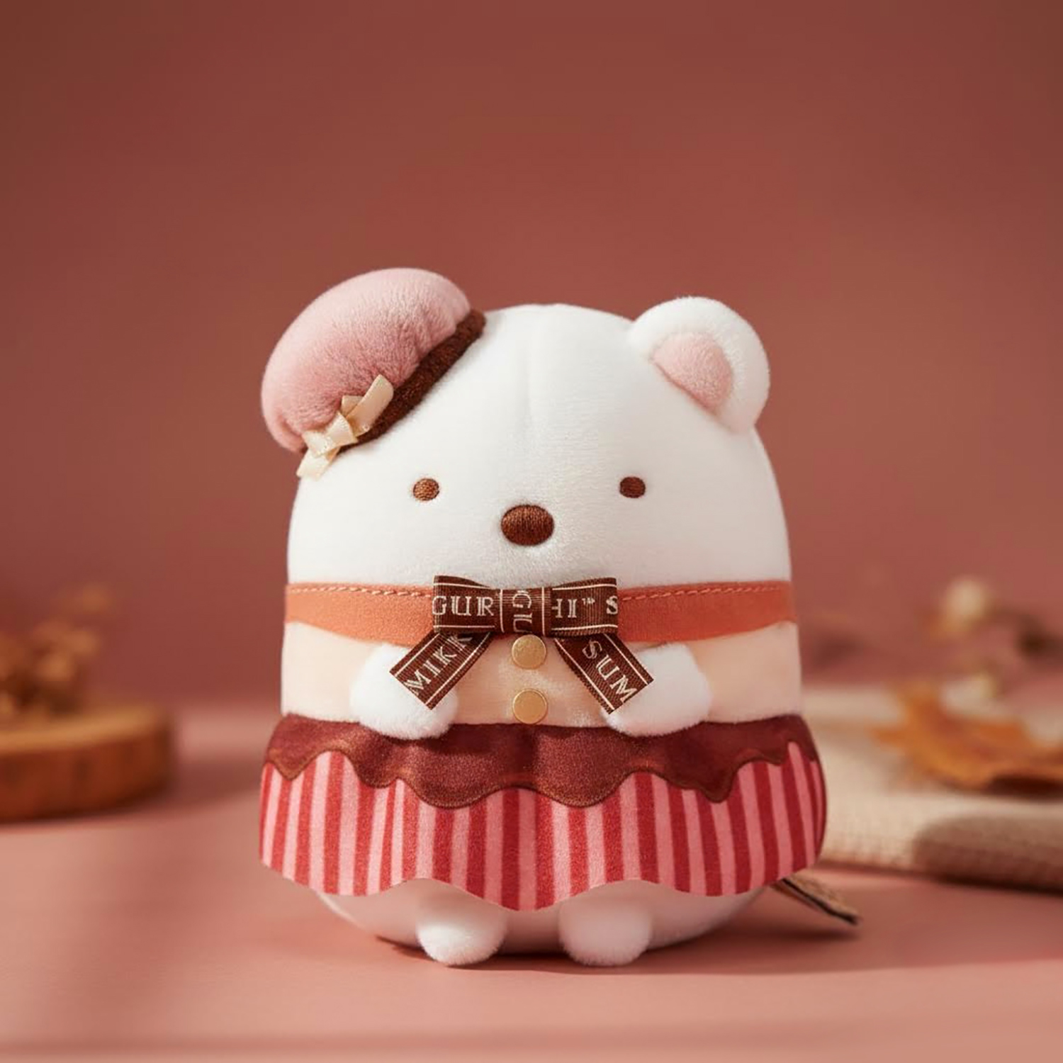 角落生物 - 巧克力系列公仔 (紅色條紋白熊款)