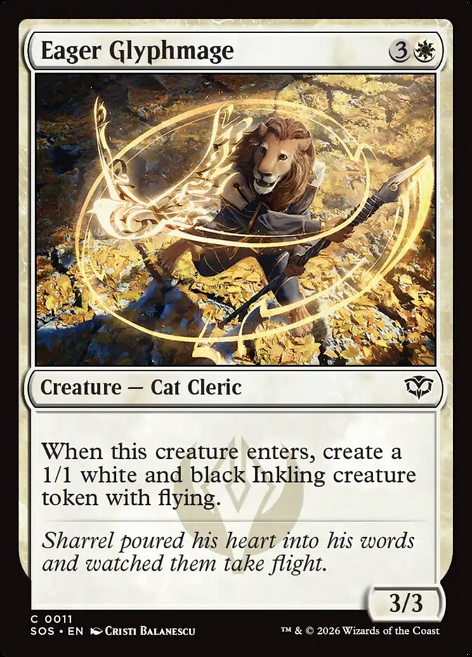 [EN] [Foil] Eager Glyphmage [SOS-011] C