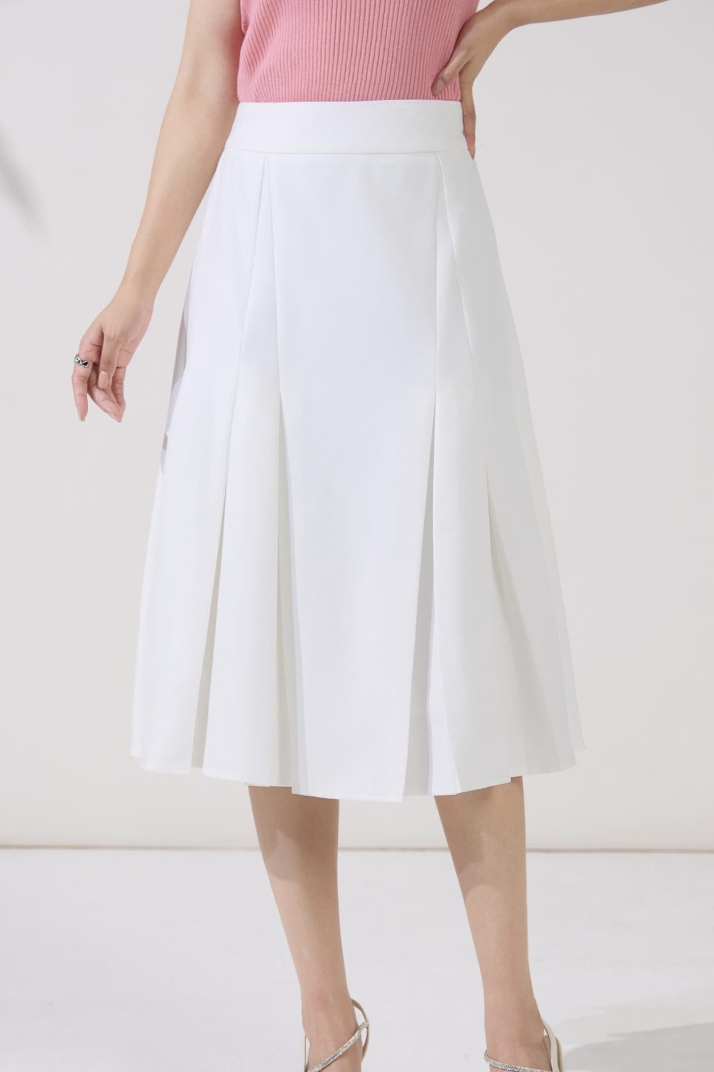 12241358 Sophia Pleated Midi Skirt