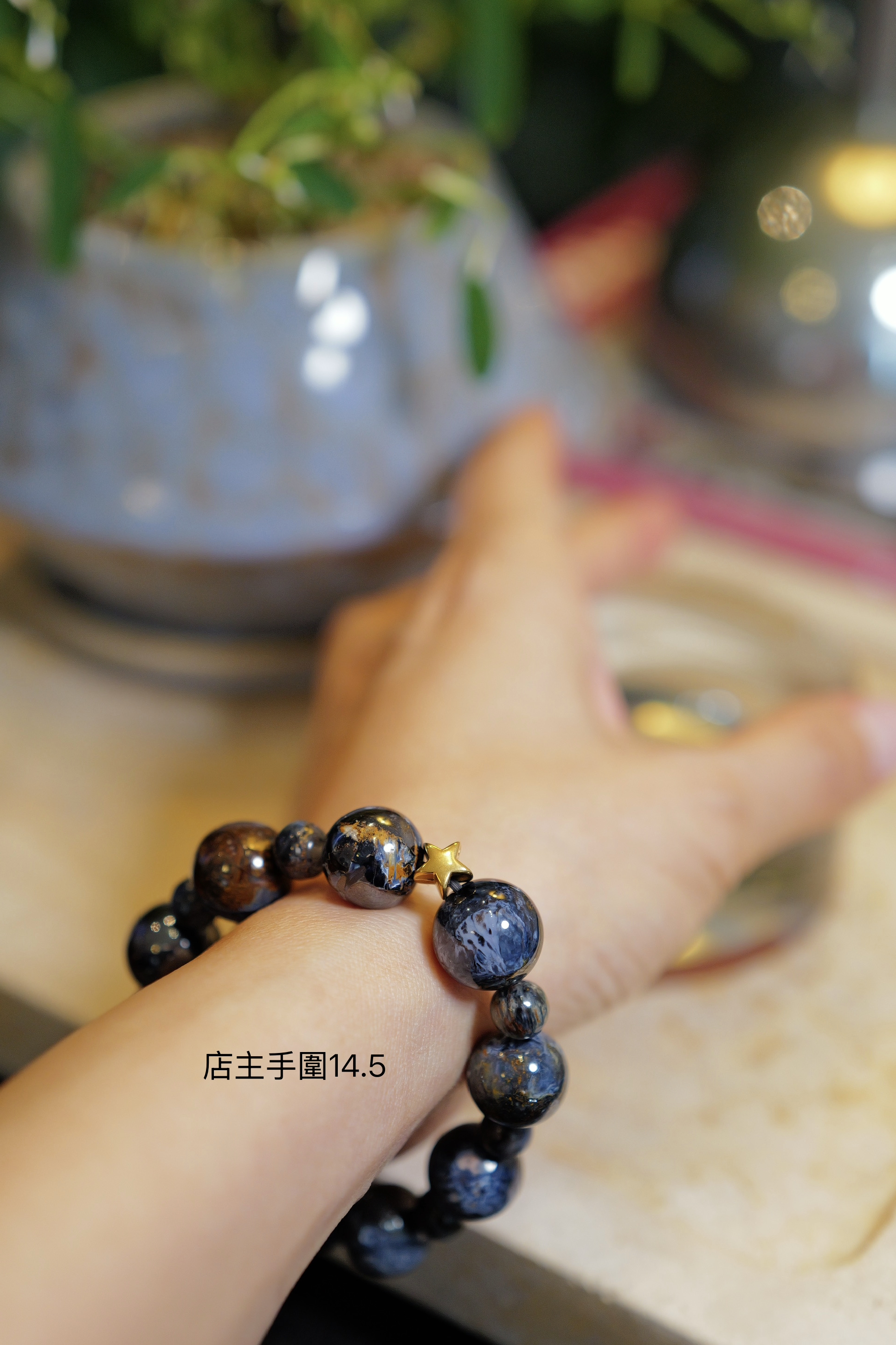 ༒手圍16cm ‘14mm彼得石手串飾品༒  BR.3622C2SGA1-RB17*5st