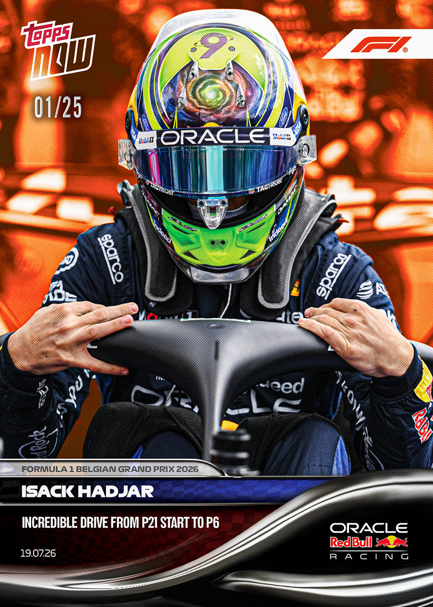Isack Hadjar - 2026 F1 Topps Now #50 Belgian GP 紀念卡【團購】
