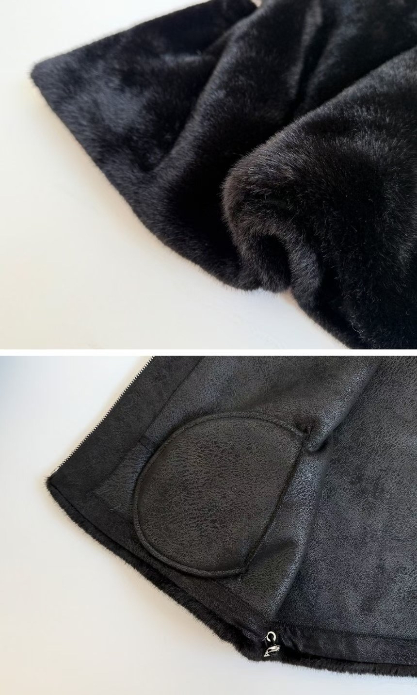 Elegant artificial fur vest 