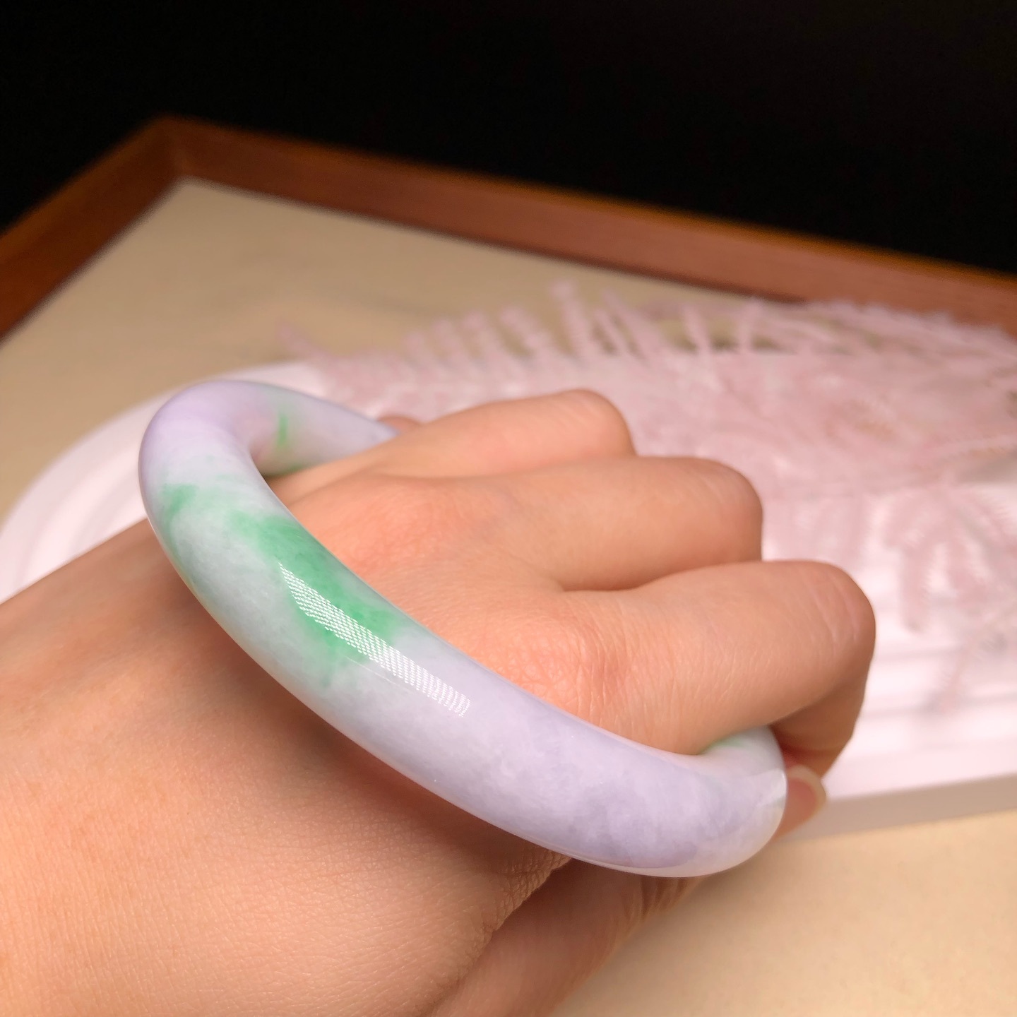 白底青圓鐲57.5mm YM00180