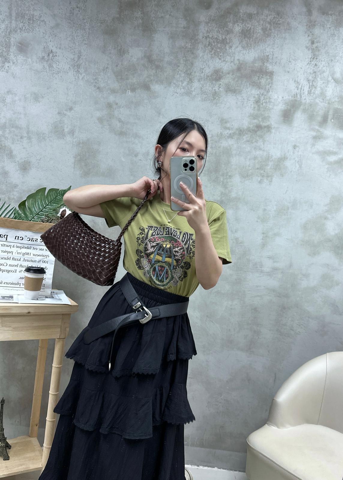 N07 復古花print Tee