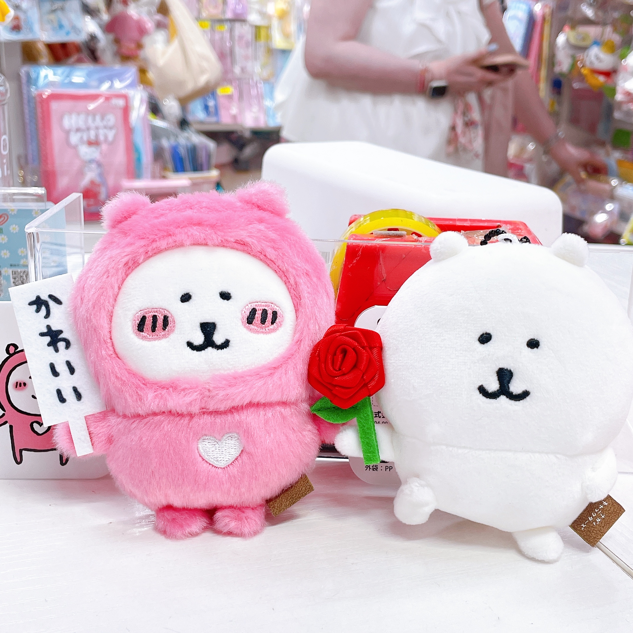 日本直送joke bear自嘲熊玫瑰花心心公仔掛飾