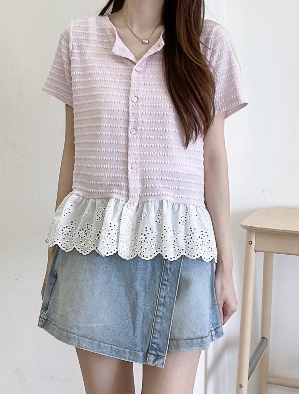 暗紋Ruffles top 