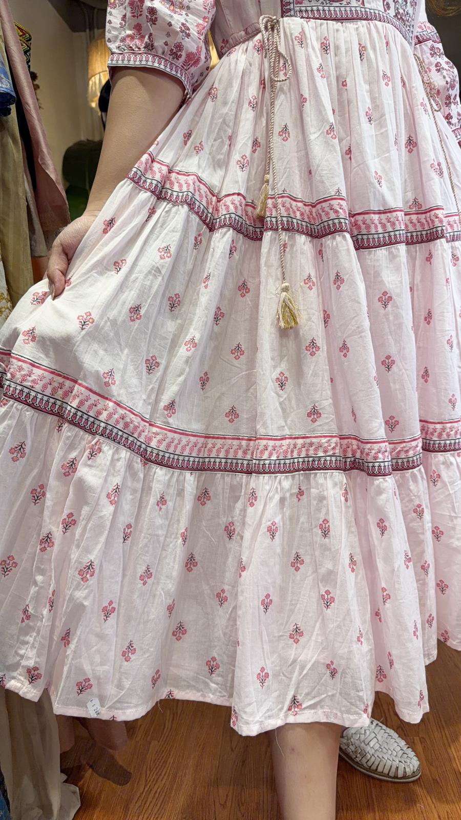 2945 Baby Pink with Golden Stampling 4 Rope OP 46"