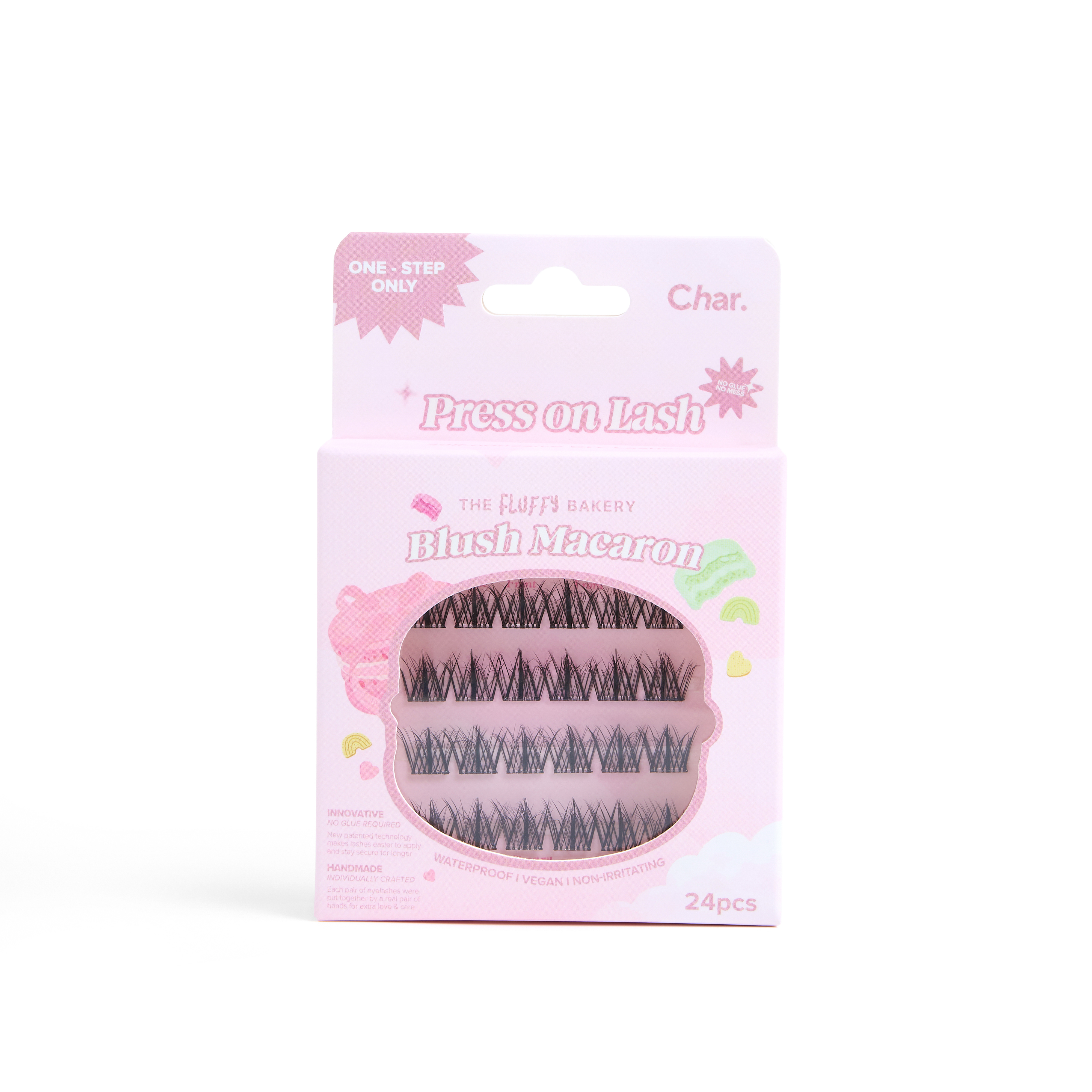 Char. Fluffy Bakery系列 柔軟假眼睫毛（Blush Macaron 24PCS）