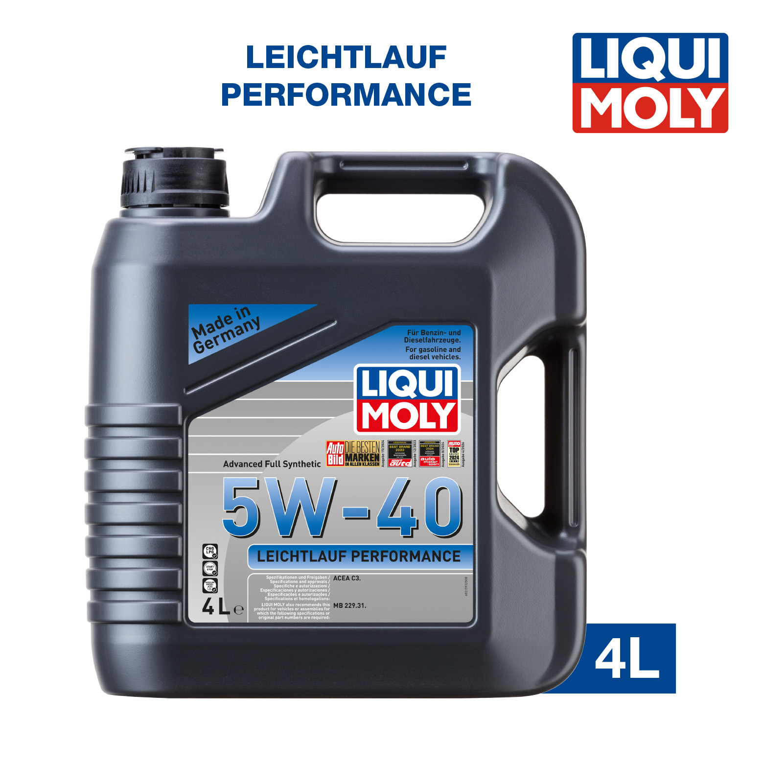 LIQUI MOLY Leichtlauf Performance 5W-40 (4L) 機油/潤滑油/偈油【原裝行貨】