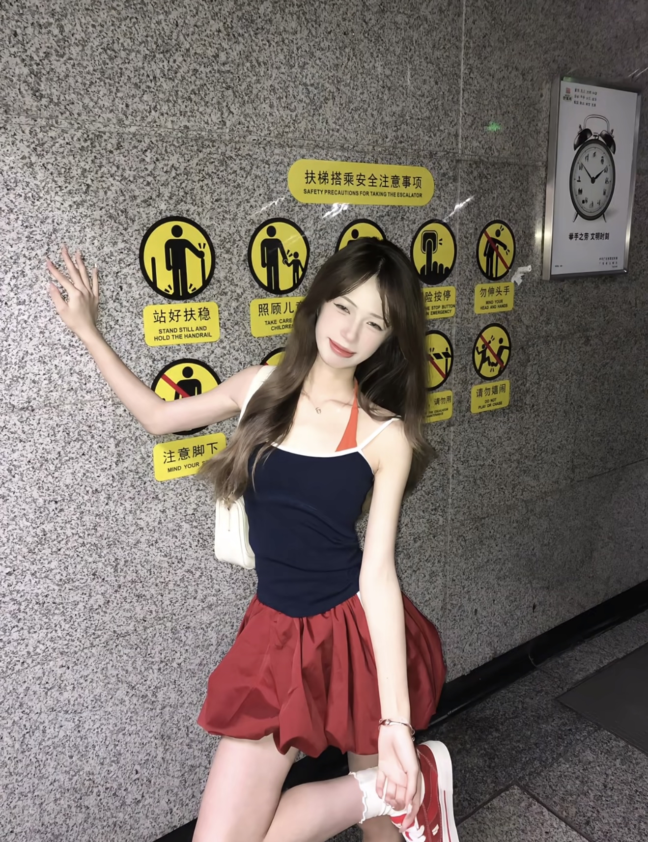 SK242松紧腰花苞裙