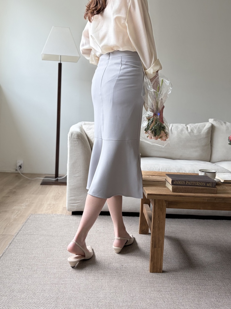 Pastel Mermaid Skirt (Misty Blue)