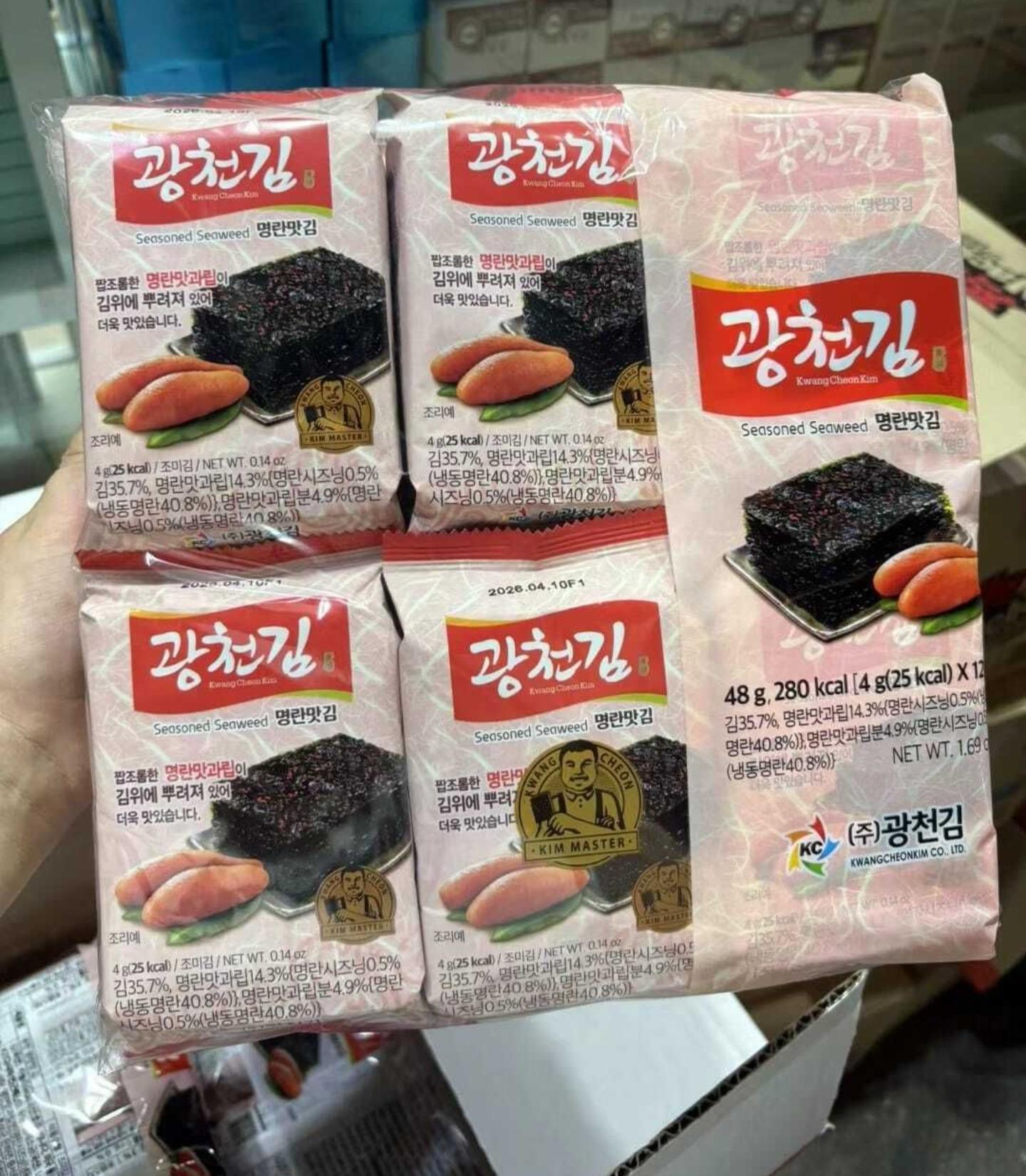 廣川金 韓國限定明太子風味海苔紫菜 4g x 12包