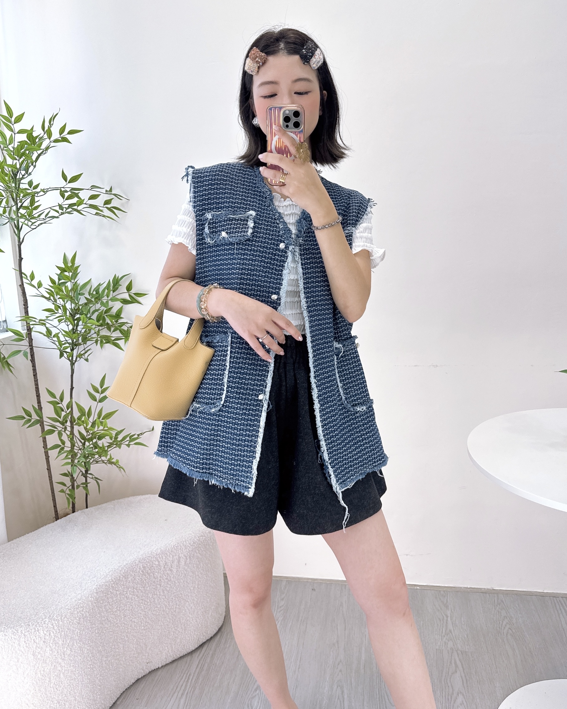 織紋soso牛仔背心外套 2色