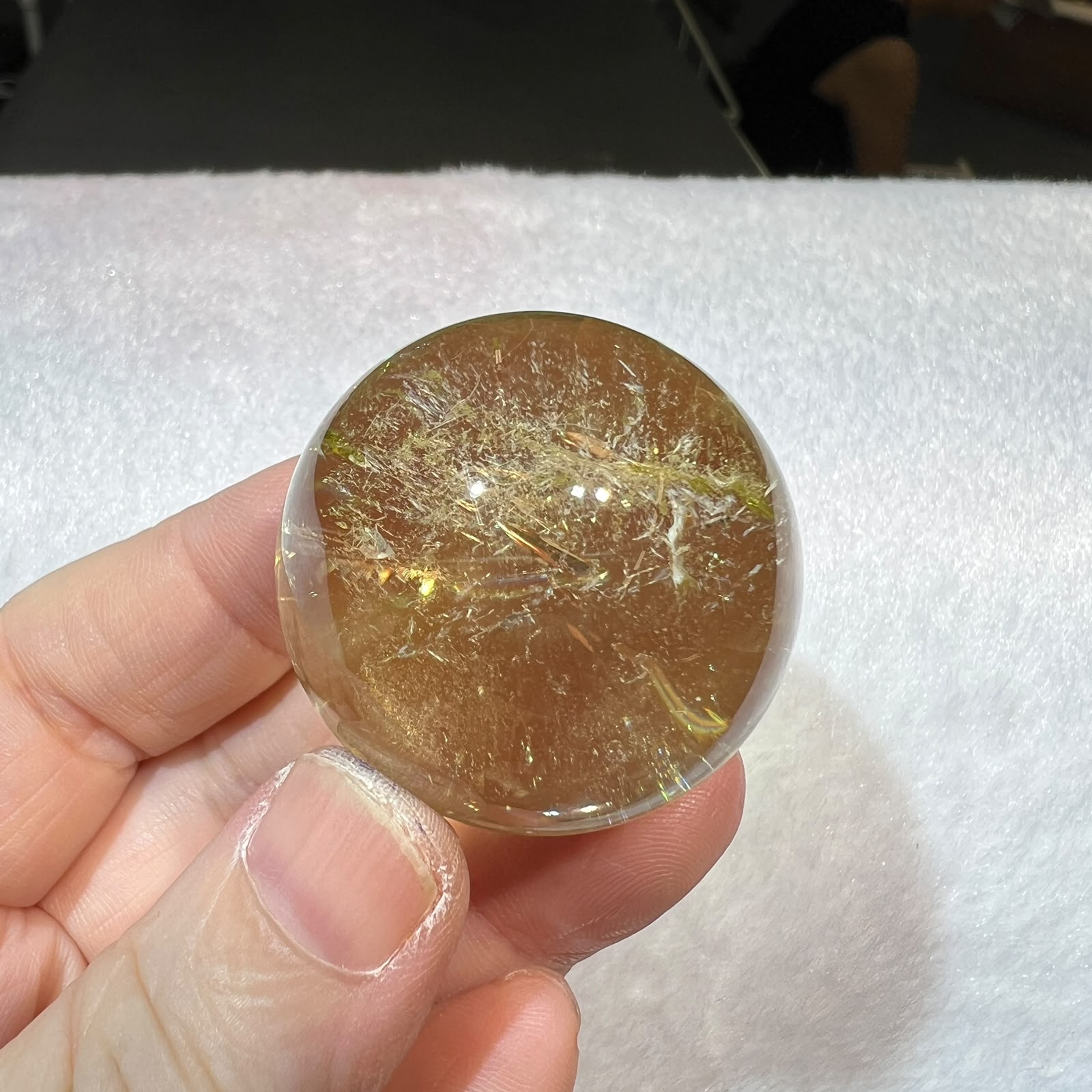 黃水晶球 3.4cm+/- (不連座)#CA0067
