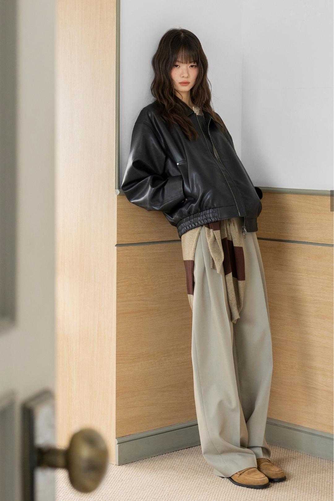 Euggen 2-Way PU 極簡氣質皮褸