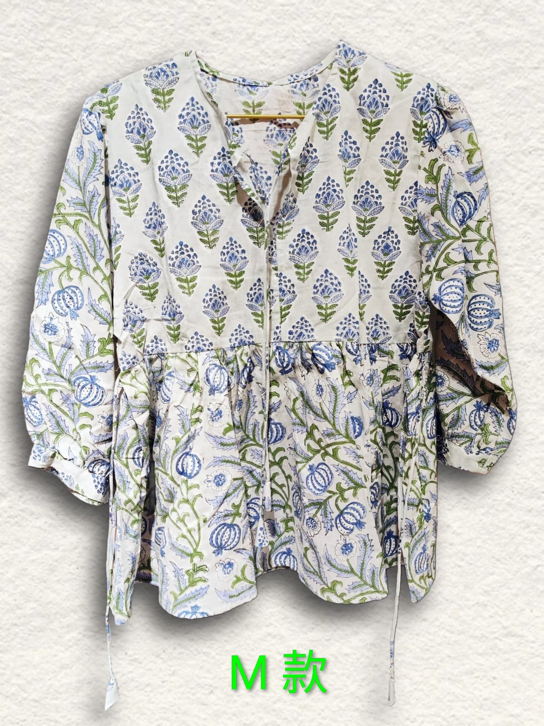 印度木刻印花純綿上衣