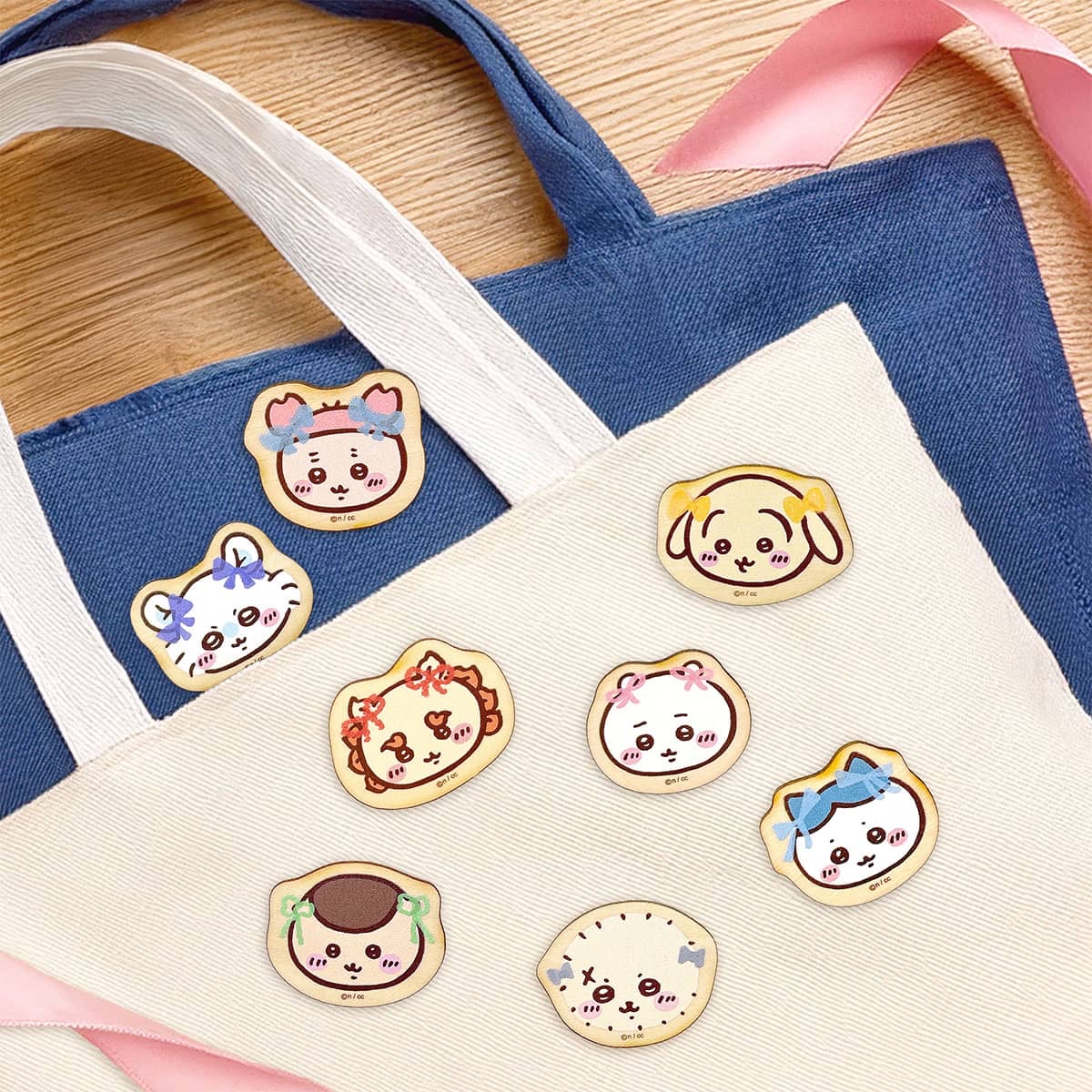 （現貨）Chiikawa雙絲帶木製襟章