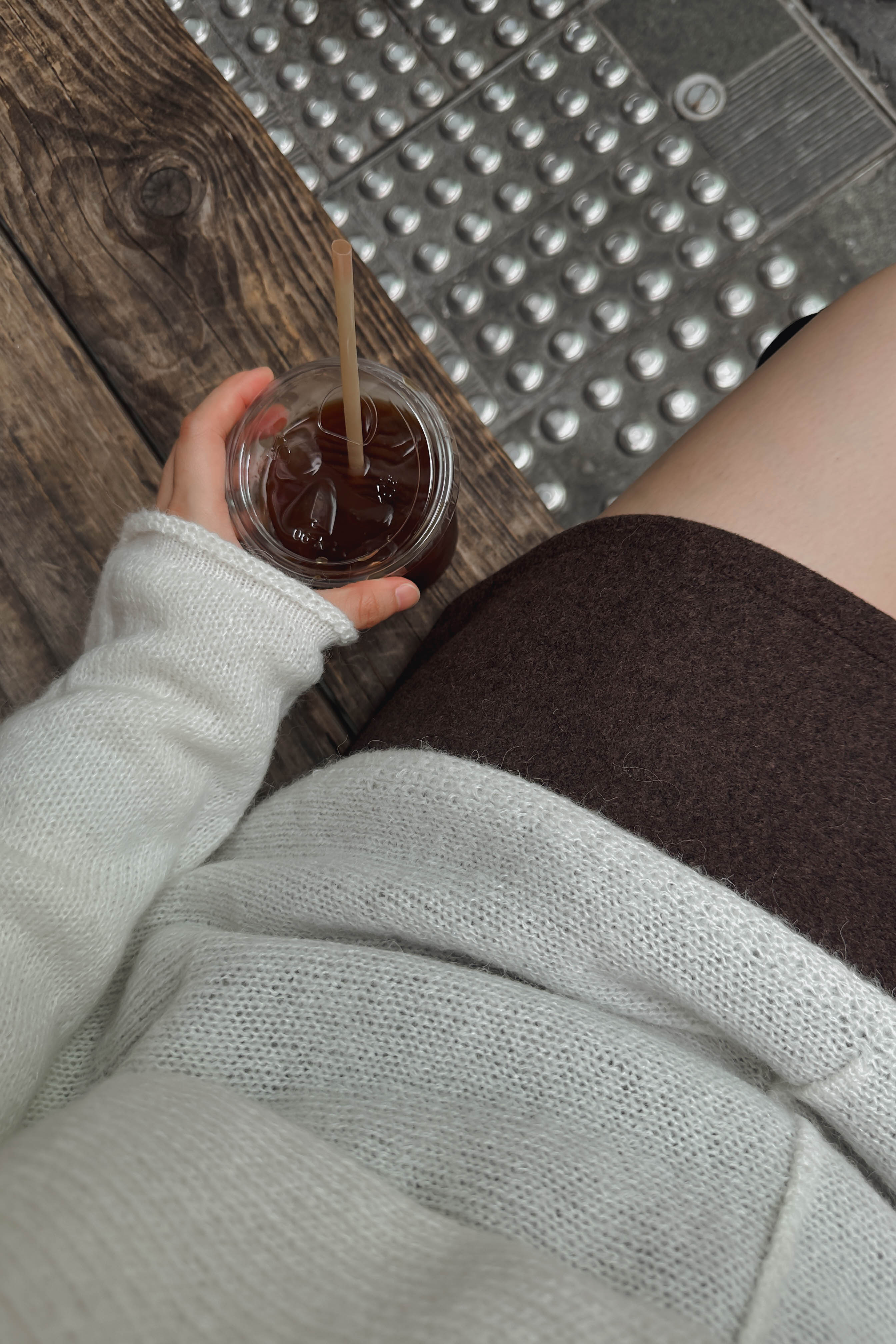 氣質中線薄針織長TOP(附綁帶) 兩色入