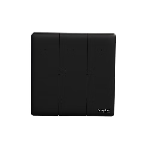 施耐德 Unica X 曜石黑 3位單控 帶指示燈 開關掣