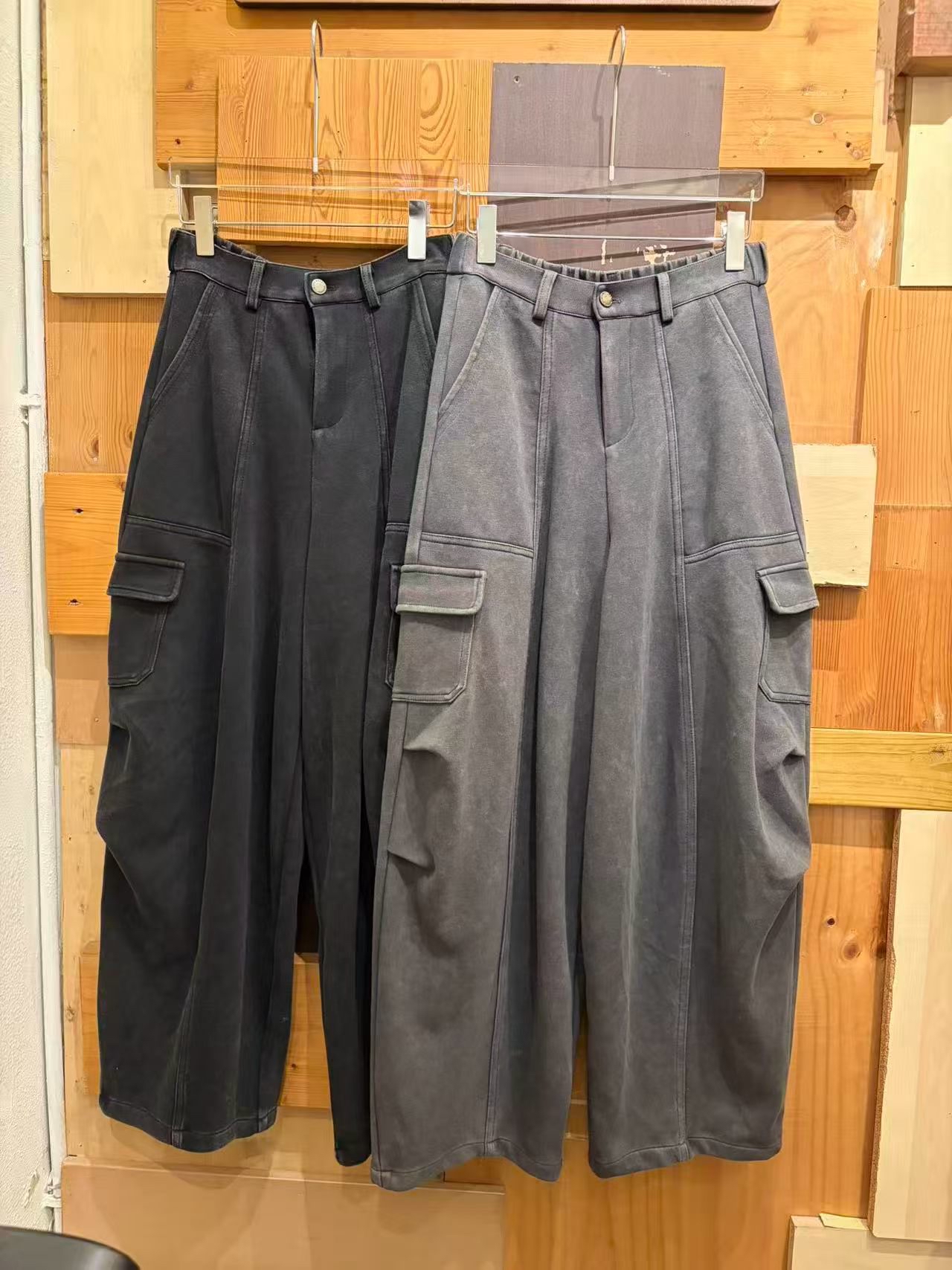 立體cut 工裝洗水衞衣料褲