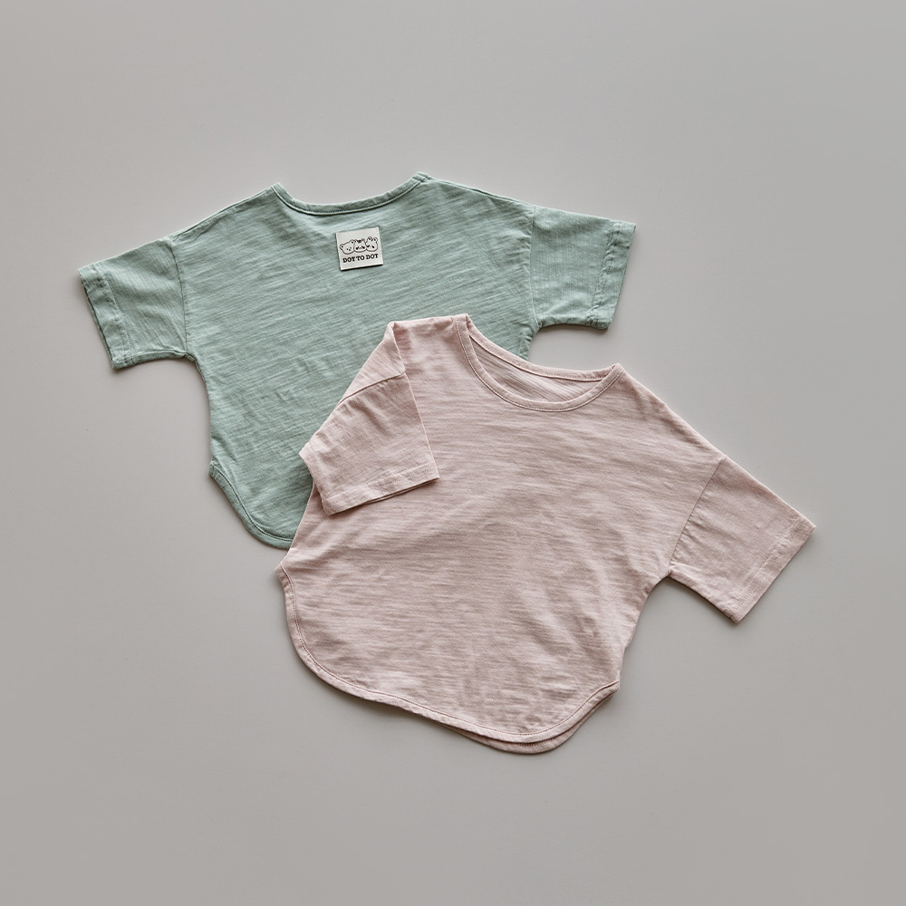 DOTTODOT 竹節紋理純色T恤