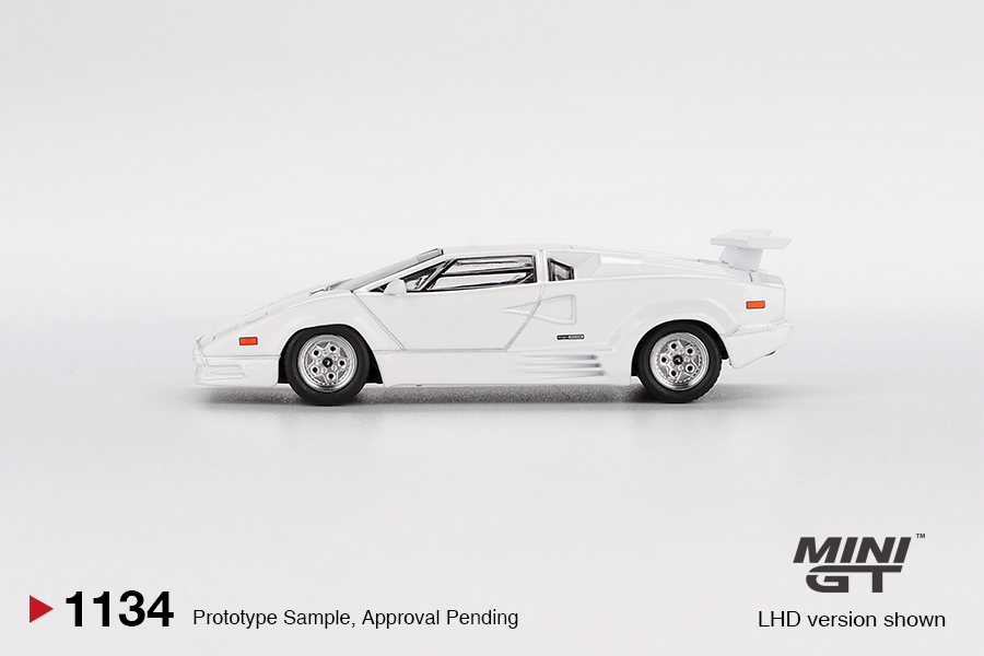Mini GT 1/64 Lamborghini Countach 25th Anniversary White - MGT01134-BL