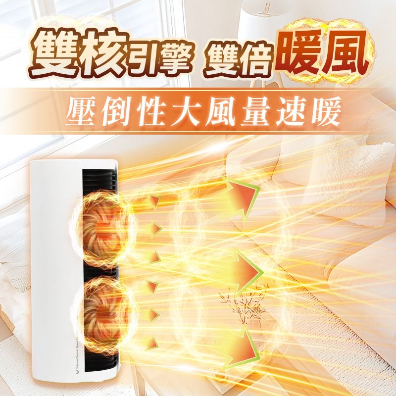 日本Yohome立臥式廣角4D搖頭萬用全身速熱暖風機(新風版)