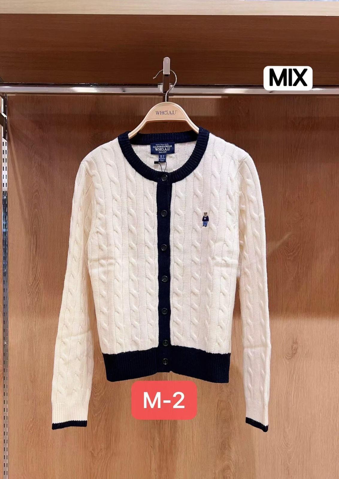 *🇰🇷韓國直送潮牌Who A U 刺繡小熊針織外套*