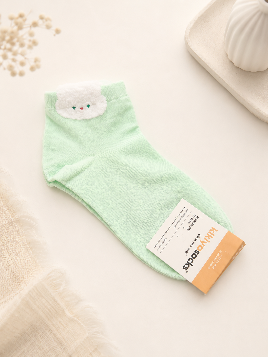 Korean Fluffy Bunny Mid Socks