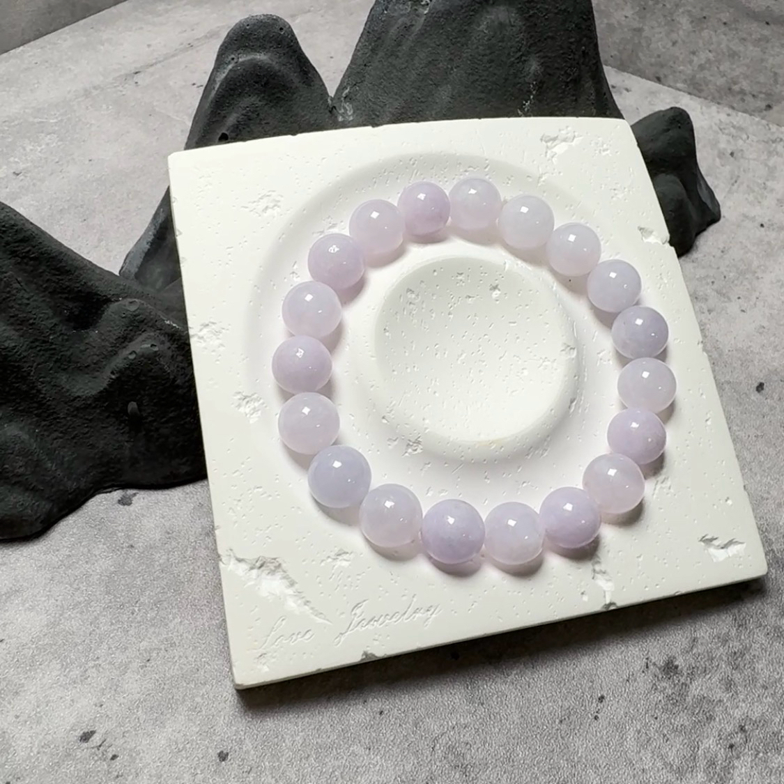 春彩淡粉紫卡10mm手串