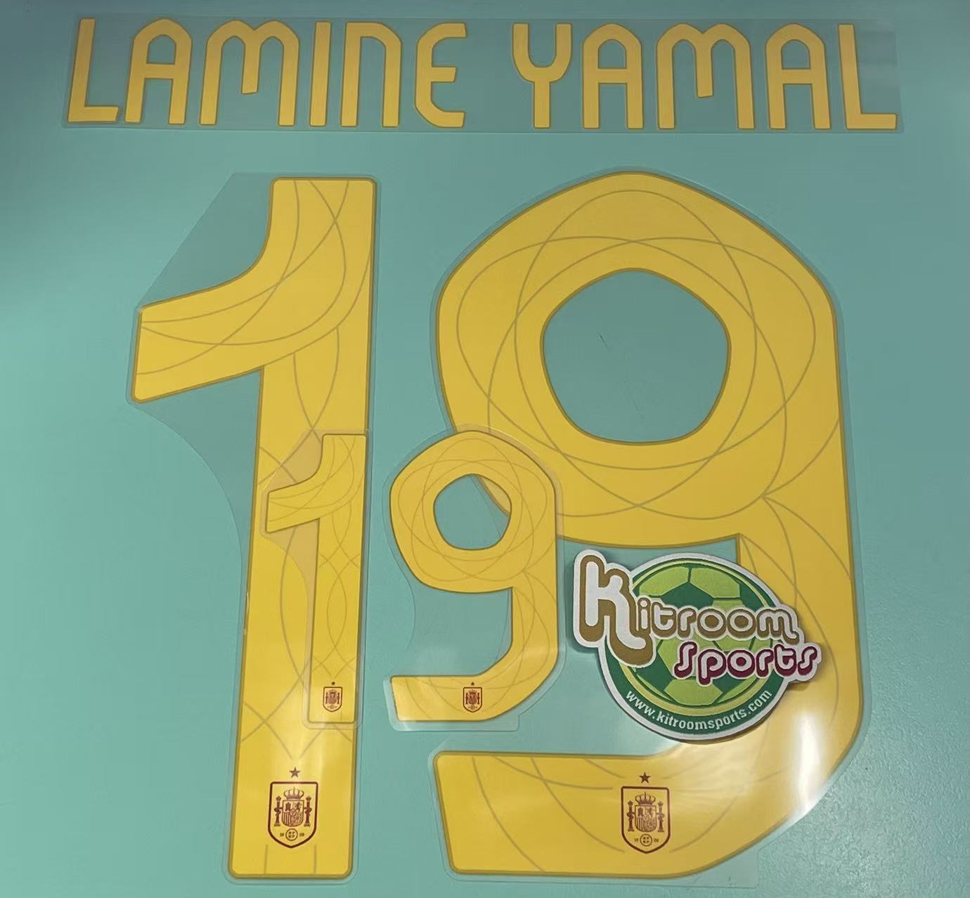 2024 Spain Home Nameset #19 LAMINE YAMAL