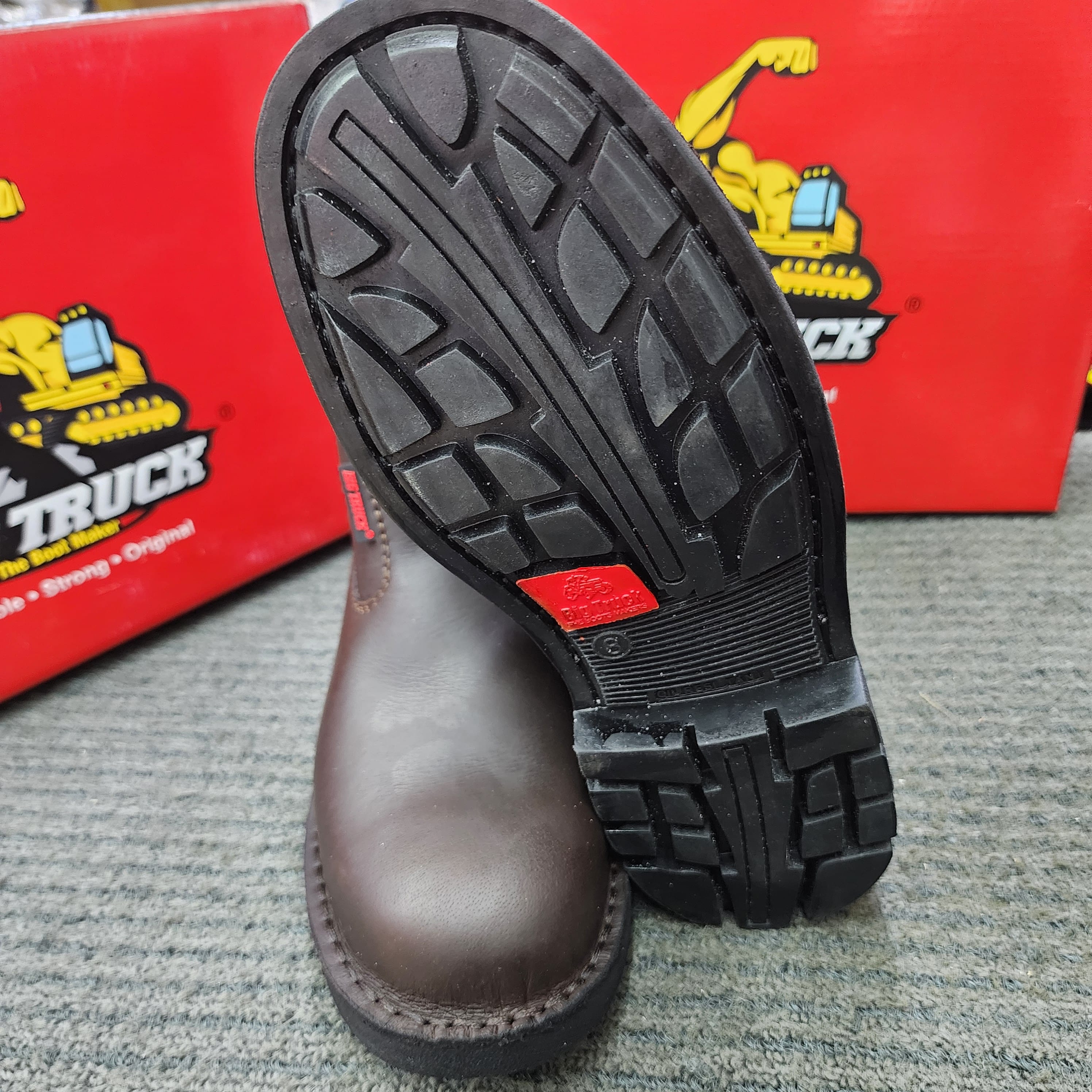 Special Edition Big Truck Pro Safety 8018 Pull Up High Cut Boot Black Cherry Maroon Exclusive Model Men Shoe Camping Kasut Keselamatan