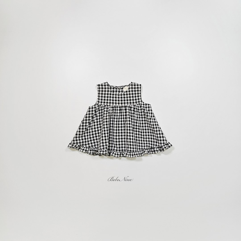 ☀️預訂 韓國直送☀️🇰🇷Bebenine三色格紋荷葉邊背心