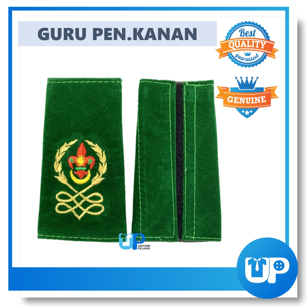 Epolet Pengakap Pemimpin Cikgu Guru Pangkat Kelana Merah Hijau Birutua Kokurikulum Sekolah Scout Teacher Badges