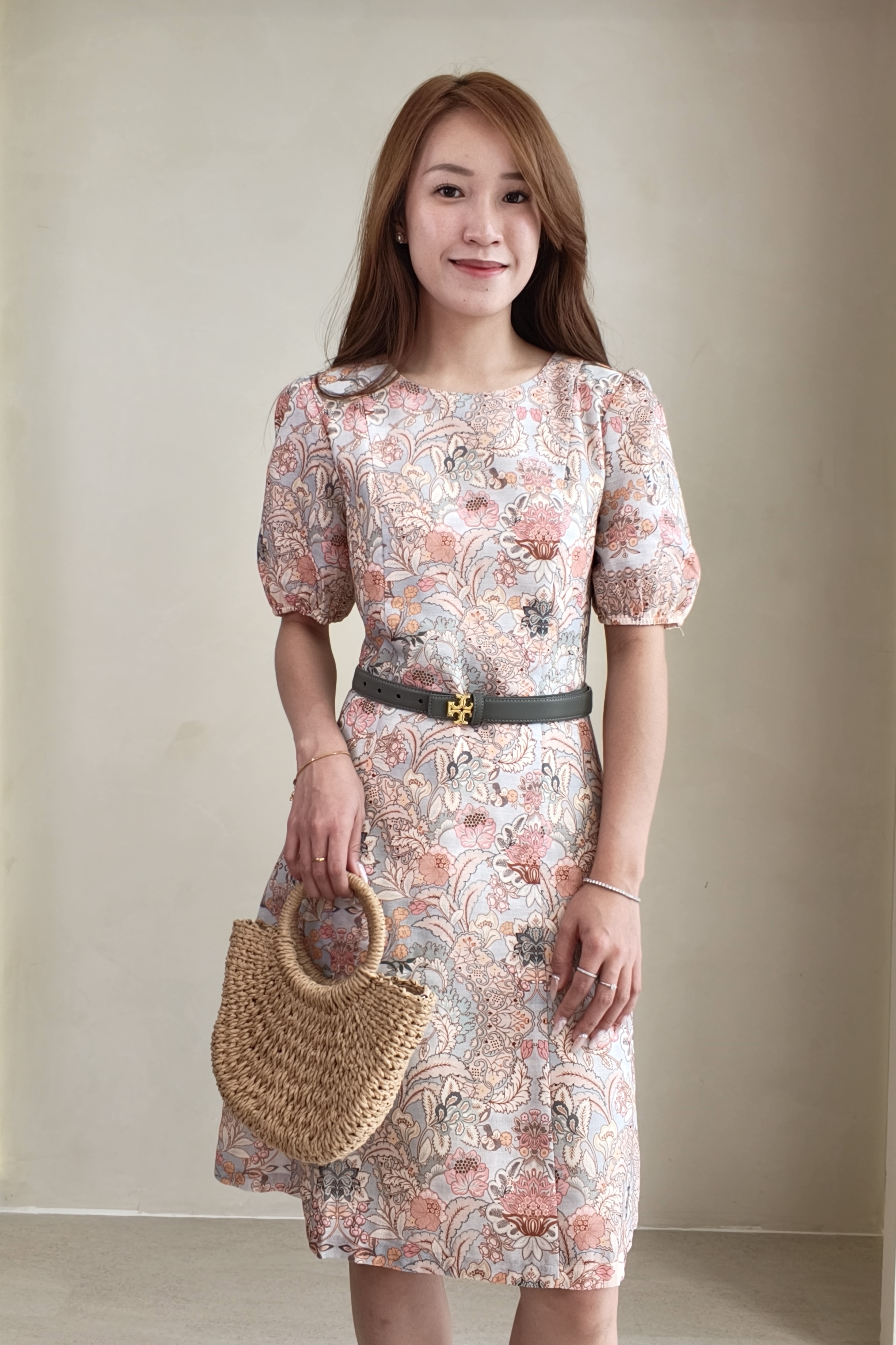 26632 Evelyn Bloom Jacquard Dress