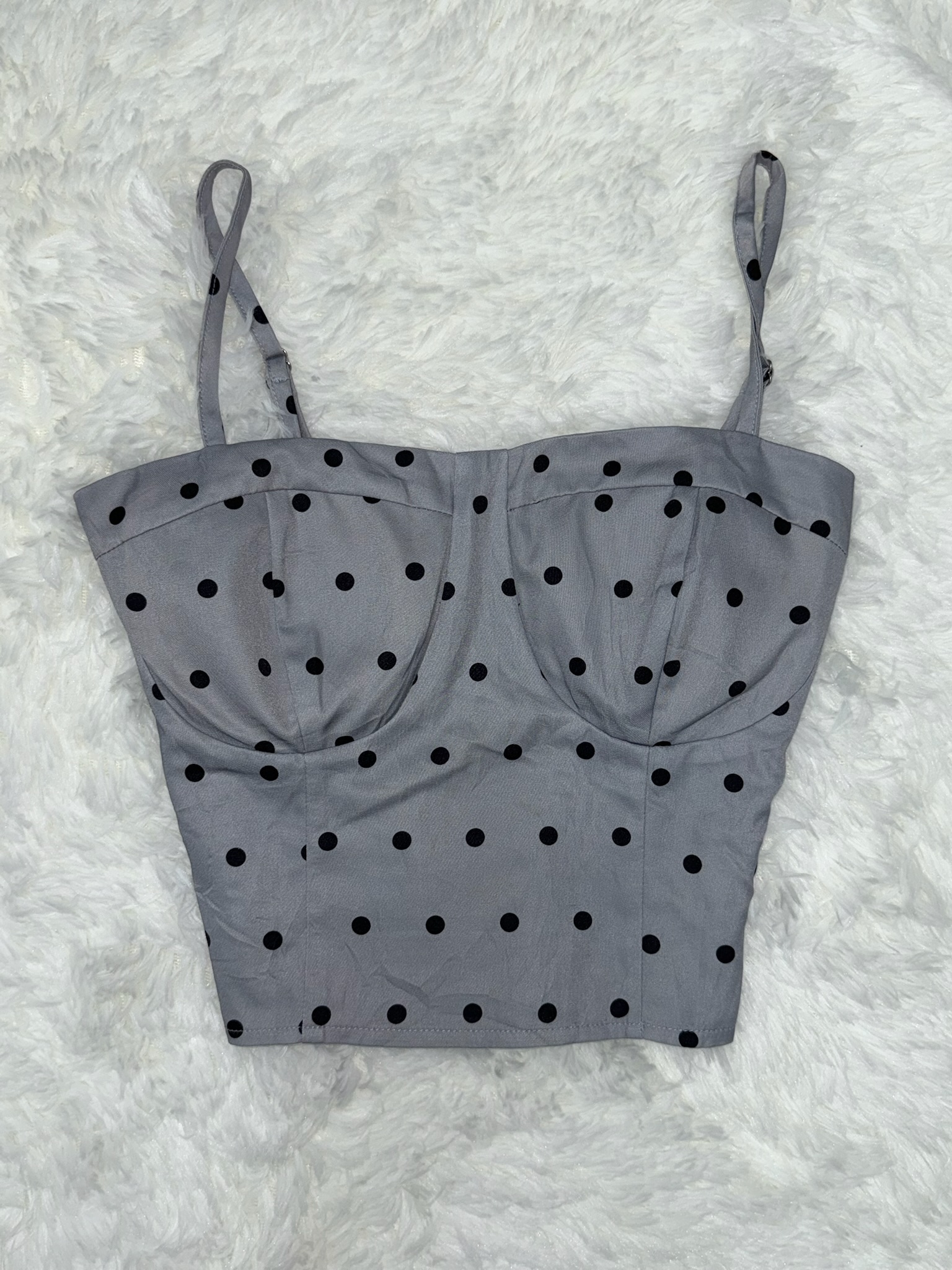 Bustier Cami Top with Dot Print