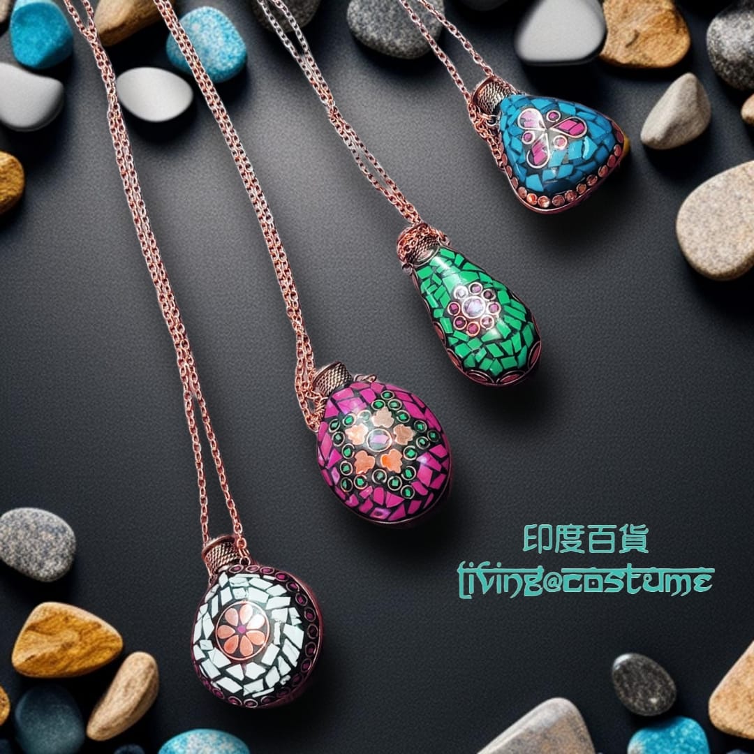 印度香水油瓶吊墜連頸鏈