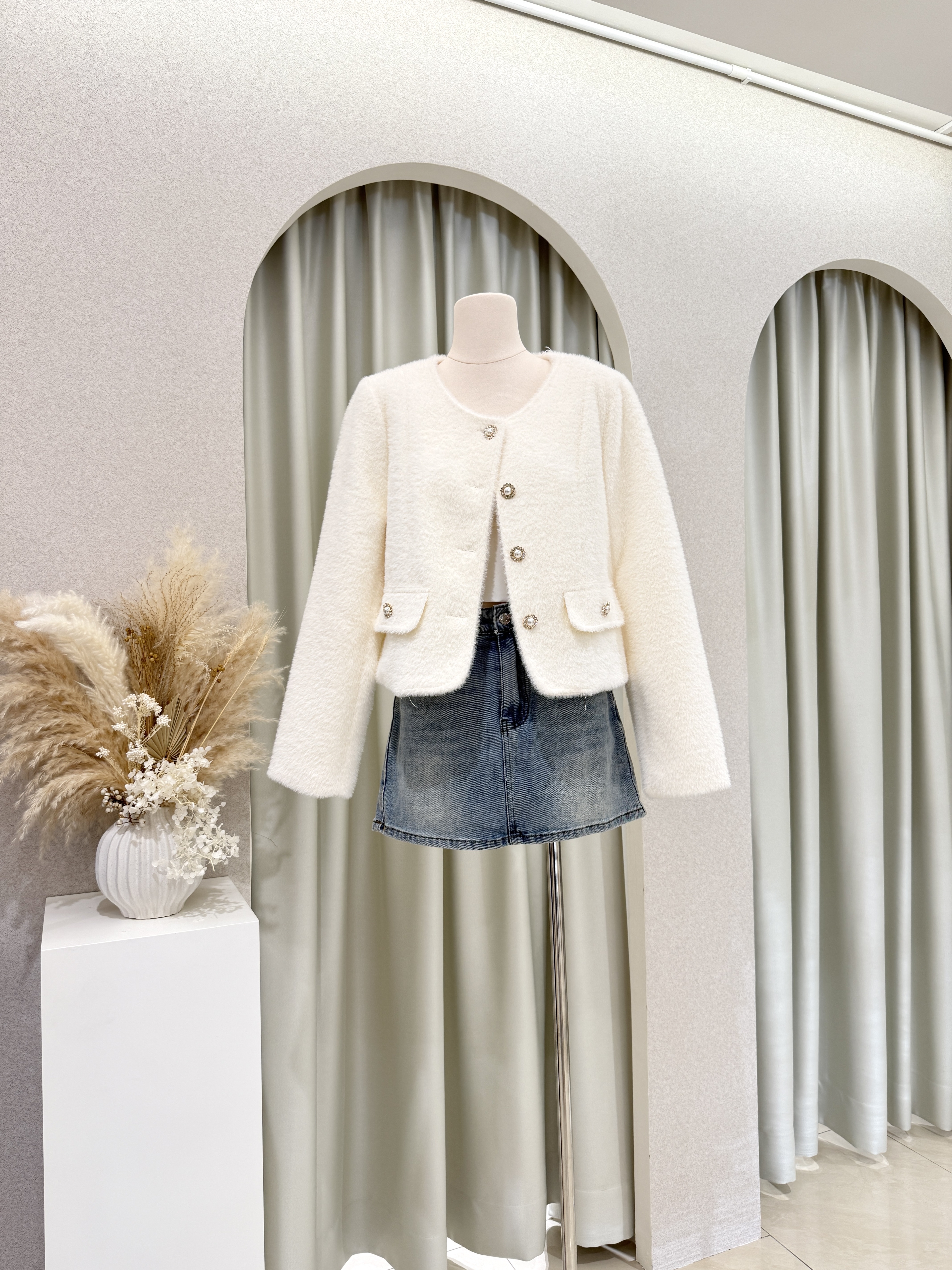 6843 小香风舒服毛外套