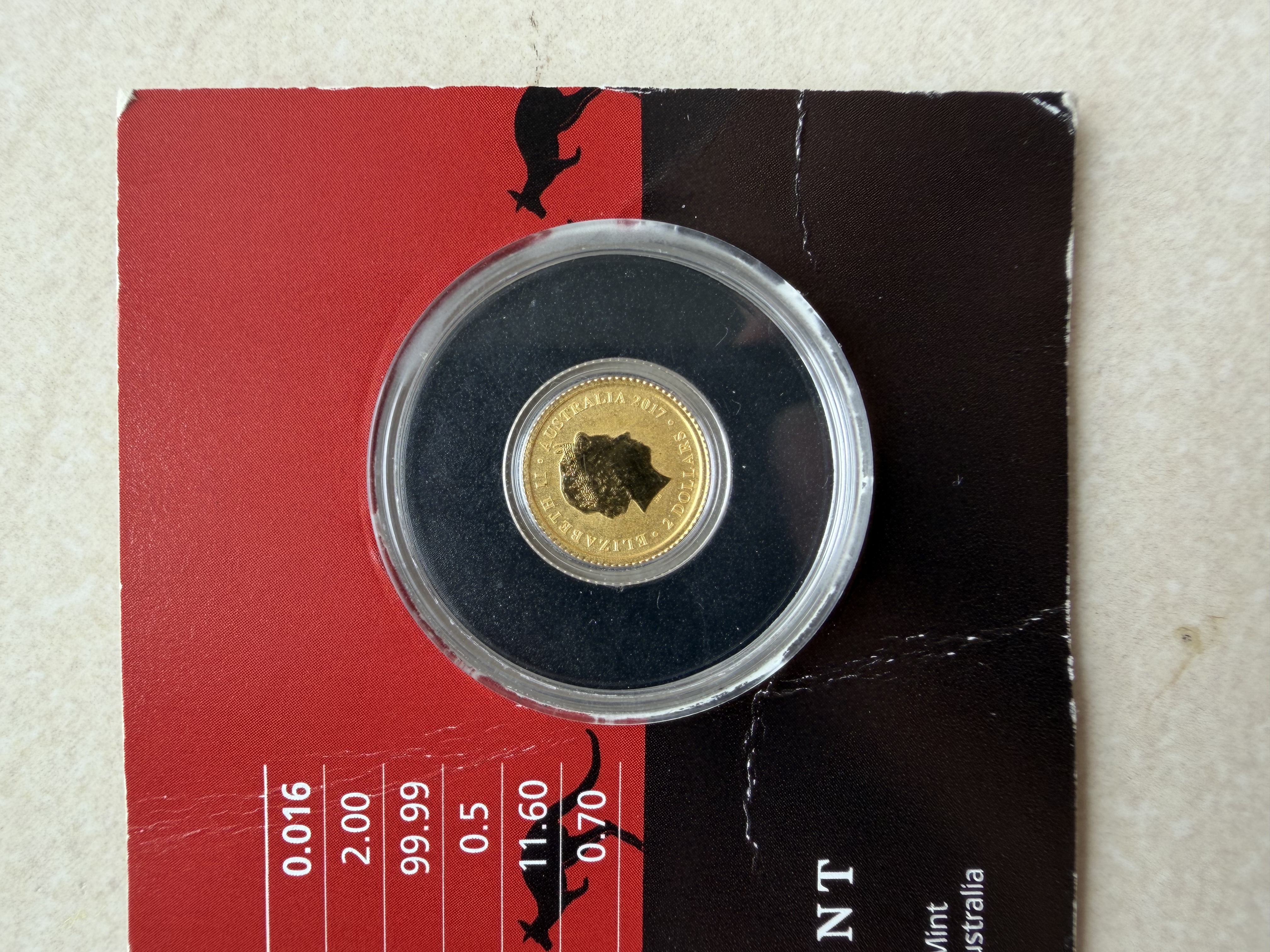 PERTH MINT 2017 0.5g Kangaroo 🇦🇺 Aus Fine Gold Coin 999.9 (Mini Roo) 袋鼠币