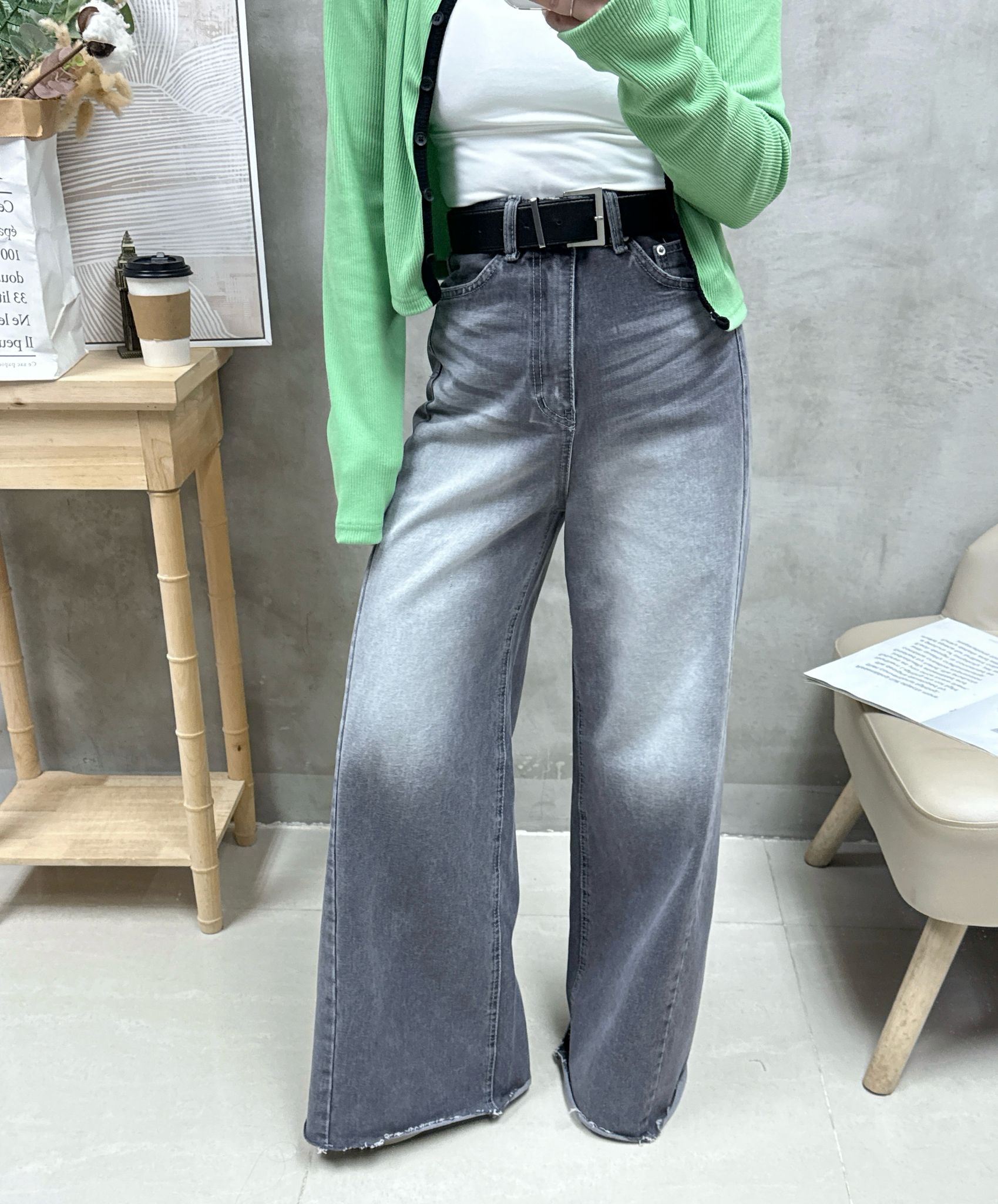 B14 雙層腰牛仔褲