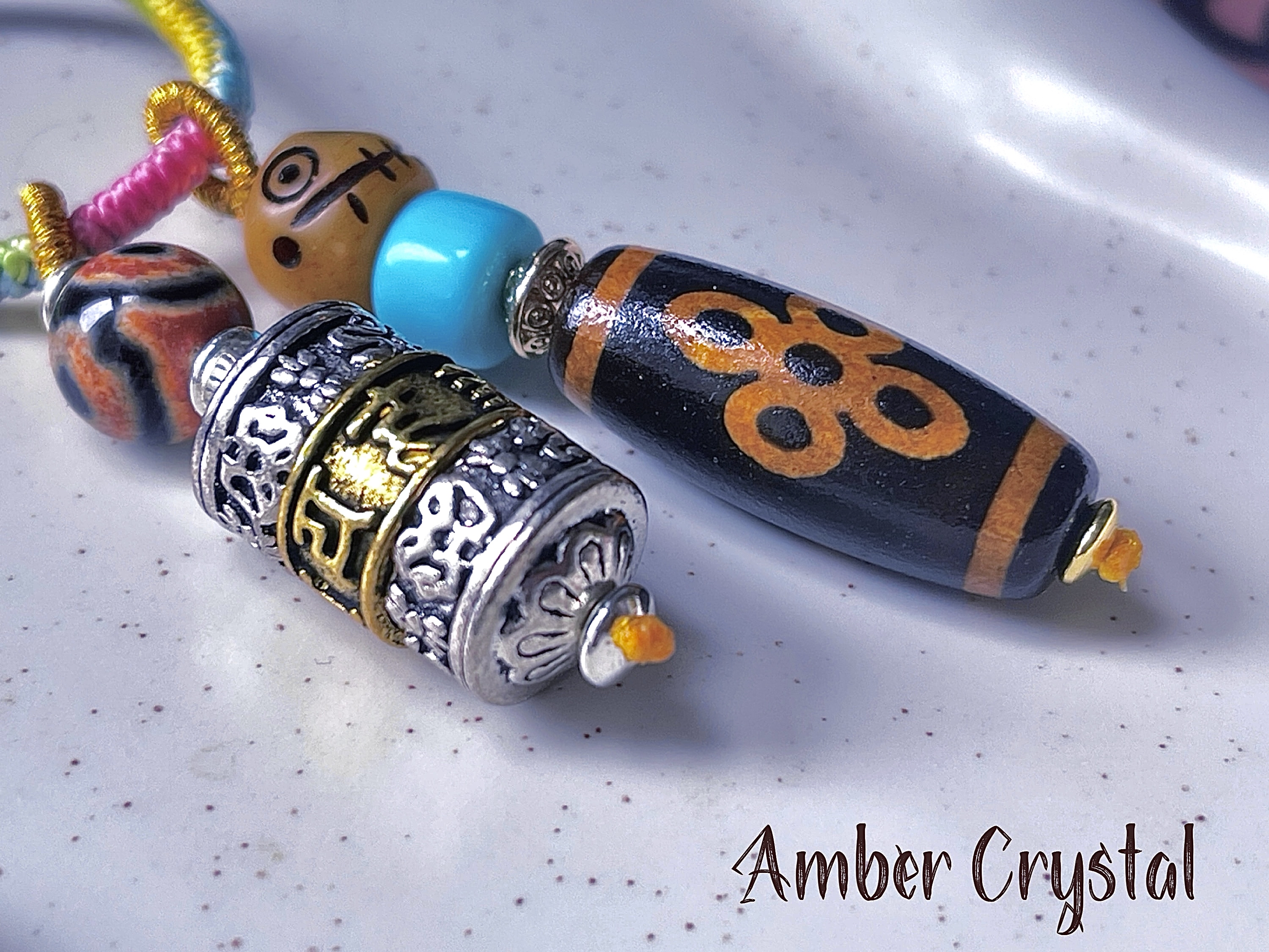 五眼閃電天珠 六字真言