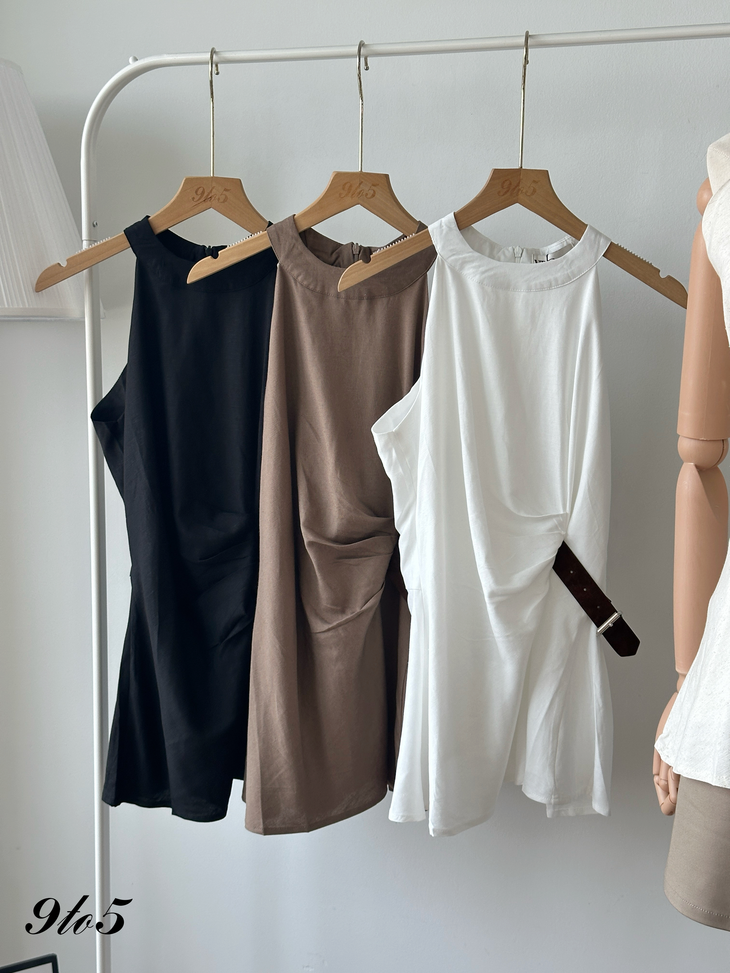 T4432 Side-tie Halter Neck Top - 4 Colors 