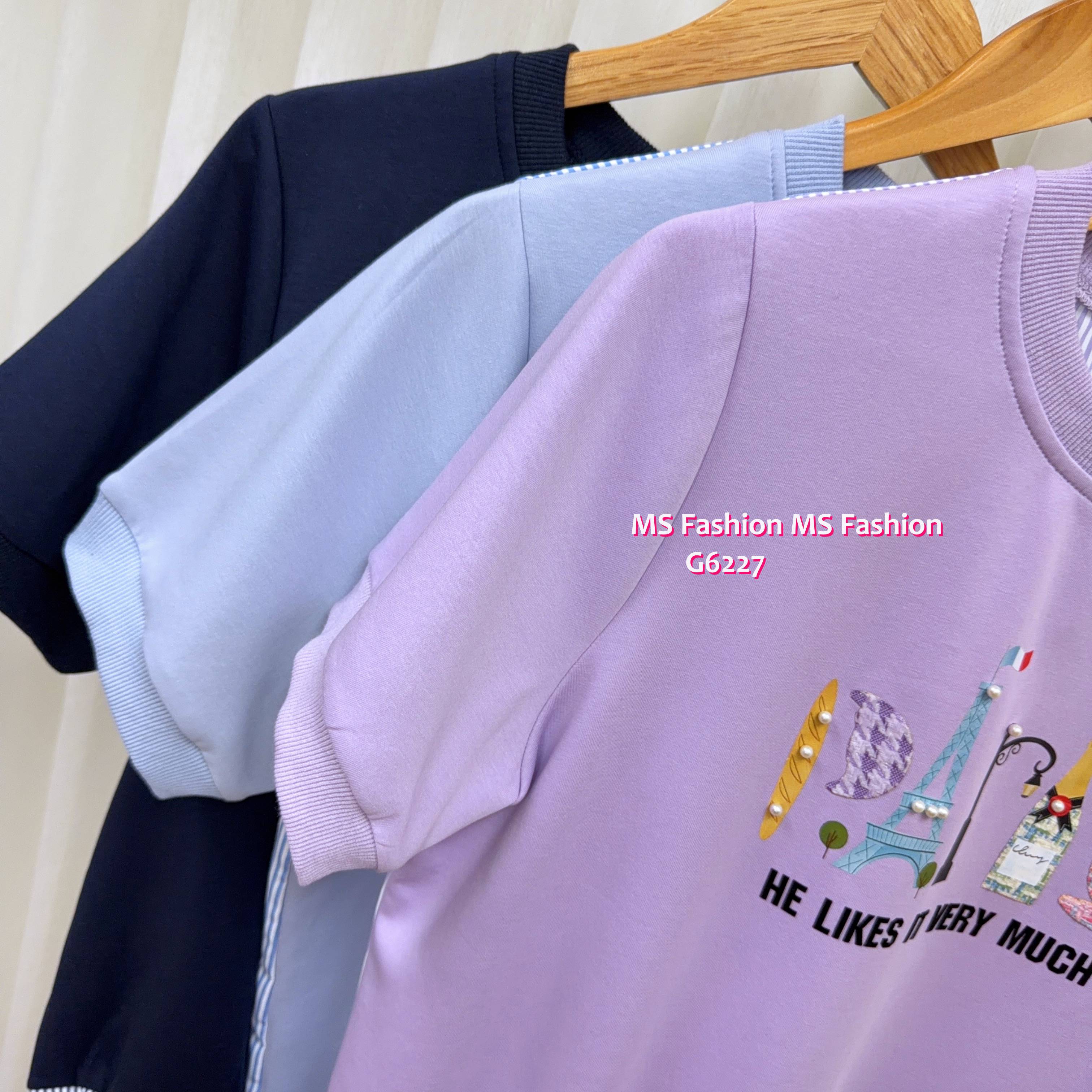 G6227 韓國🇰🇷PARIS字母print top