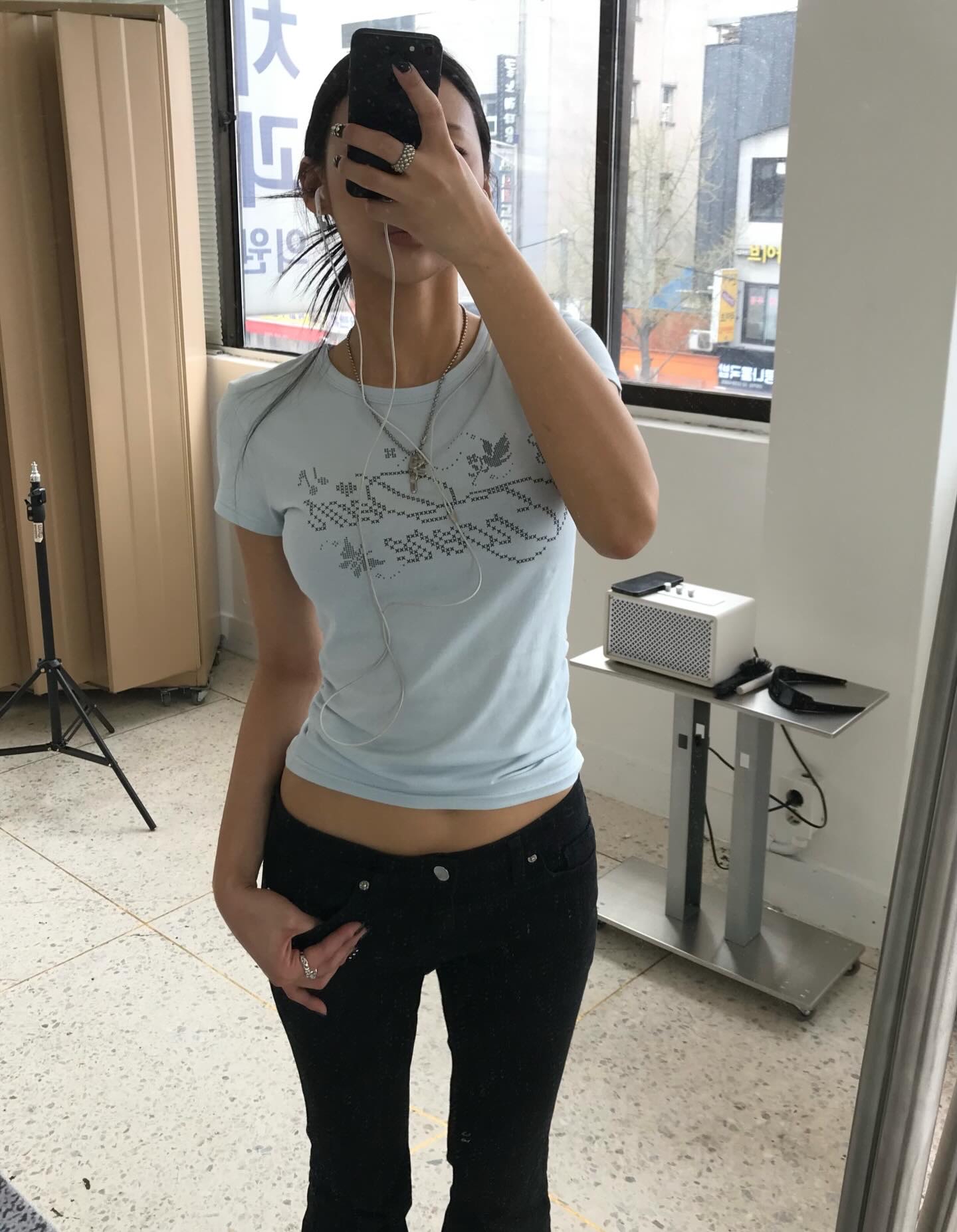 carol cross-stitched tshirt