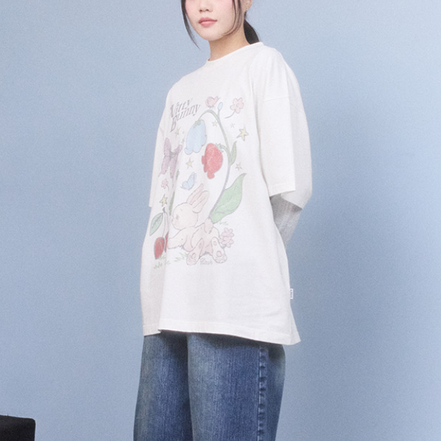 [KIRSH] Witty Bunny Over-fit T-shirt (2種)