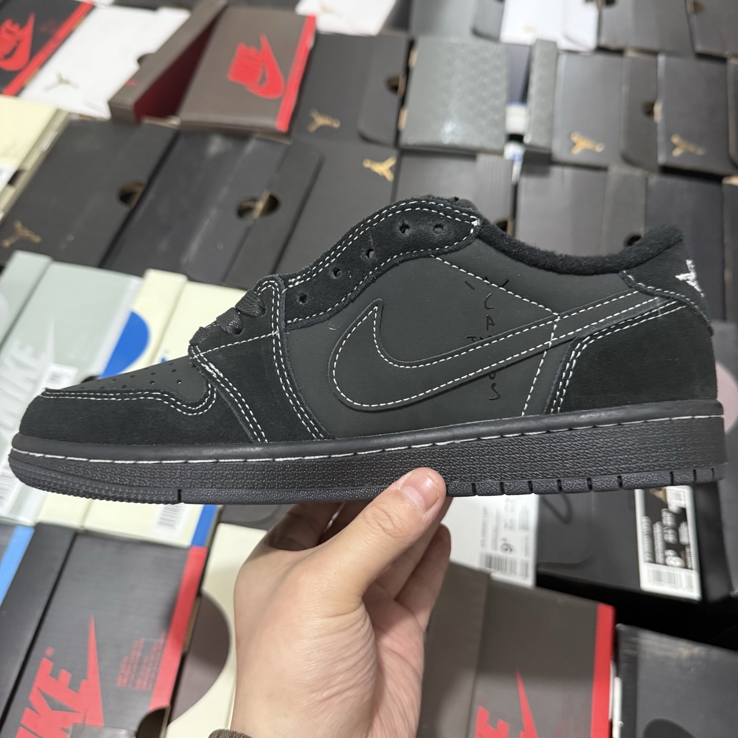 Travis Scott x Air Jordan 1 Low OG SP "Black Phantom" DM7866-001