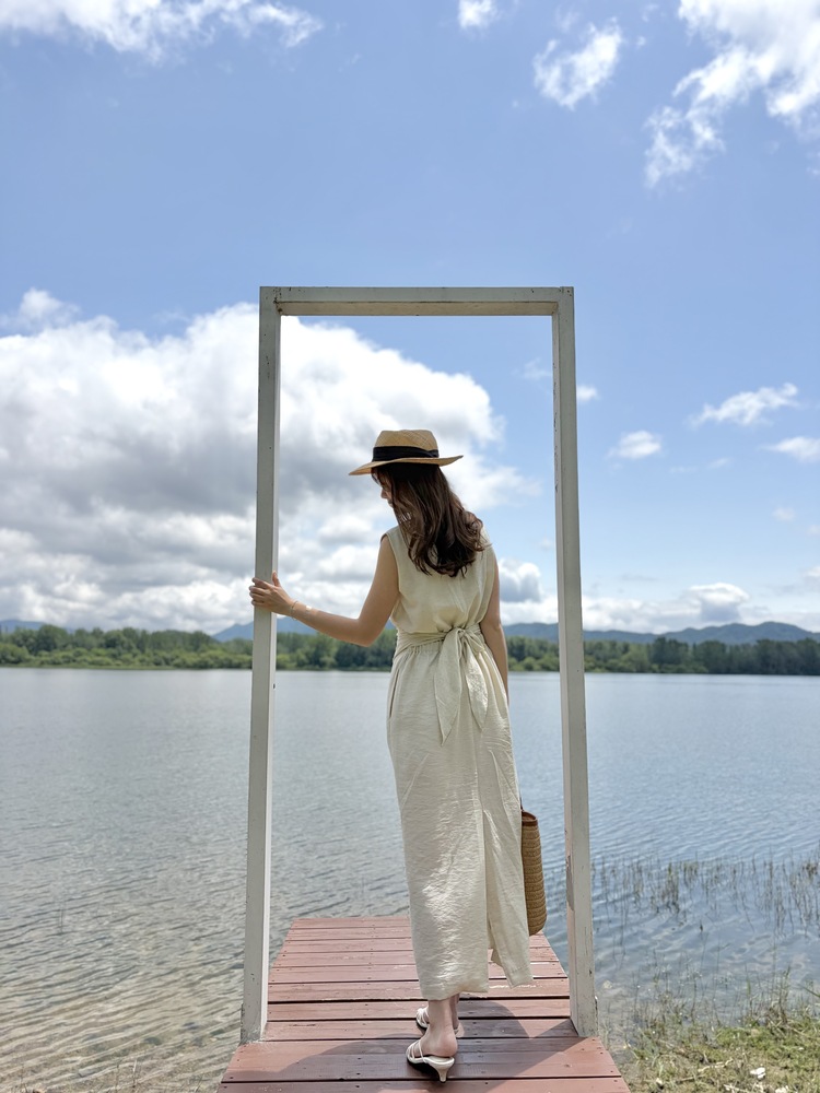 Effortless Wrap Dress (Oat)