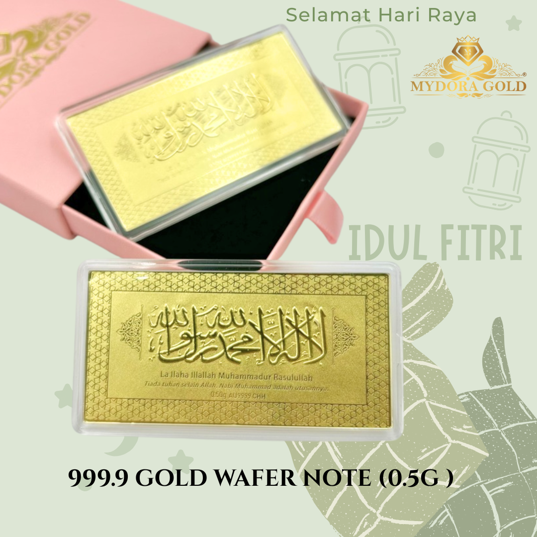MYDORA 999.9 Gold Wafer Duit Raya Note (0.2g/0.5g)
