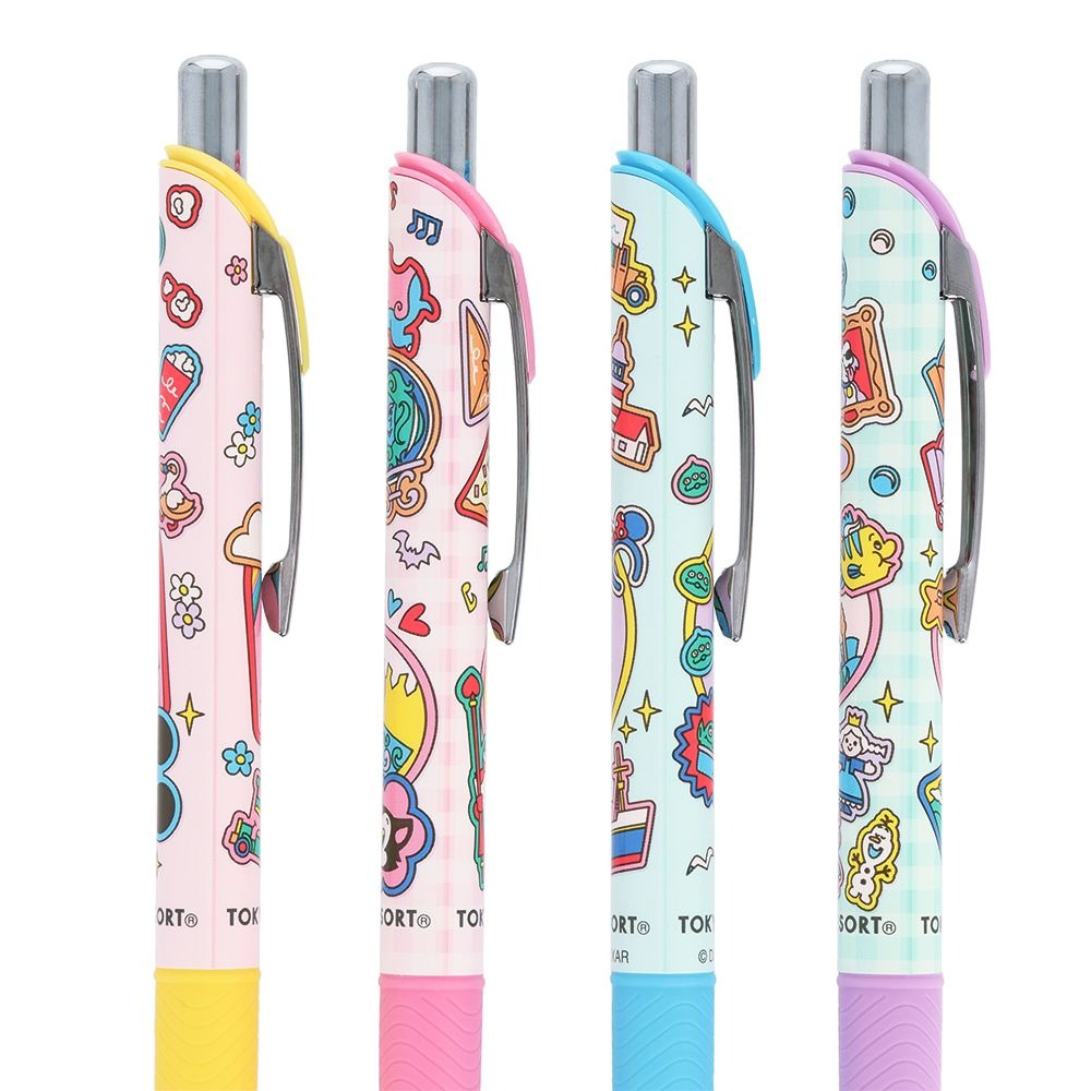現貨｜【日本 Disney Store 限定】一套四色 Mickey Minnie Donald Daisy 日本製 Pentel EnerGel 0.5mm 啫喱筆 (076716)